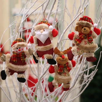 Nye År 2021 juletræspynt Santa Claus, sne mand, Dukker Julegave Noel Xmas Julepynt til Home 2020