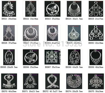 OMH engros smykker tibetansk sølv blandet vedhæng-øreringe-stik Drop Øreringe -(Omkring 50 forskellige slags)