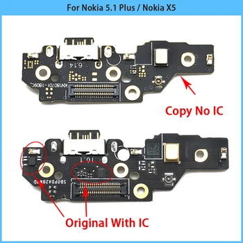 Original Nokia 5.1 Plus Dock-Stik, Oplader yrelsen For Nokia X5 USB Oplader Opladning Port Flex Kabel-Board udskiftning af Dele