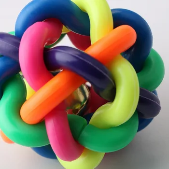 Pet-Klokke-Lyd Bolden Pet Products Pet Tilbehør Multi-farve Gummi Dog Tyggelegetøj
