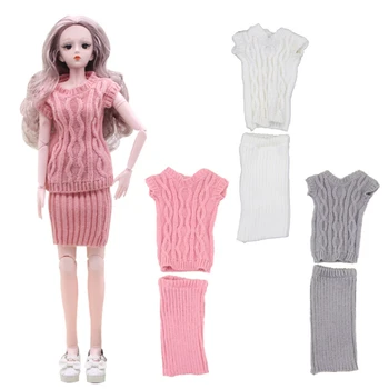 Piger Legetøj 60 Cm Dukke Tøj, der Passer Pink / Hvid Sweater for 1/3 Bjd Accesssories 22 Tommer Dukke Tøj Omfatter Ikke Dukke