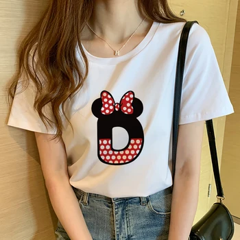 Ropa Æstetiske Kvinders Tshirt Disney Minnie Mouse T Shirt Mode Design Dame Toppe Grundlæggende Hvide t-Shirt Femme Harajuku