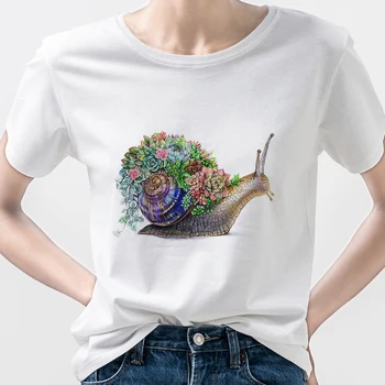 Sneglen Mode til Kvinder T-Shirts Y2k Æstetisk Tøj Brasilien Foråret Kommer Streetwear Korte Ærmer Afslappede, Edgy Billige Gratis Forsendelse