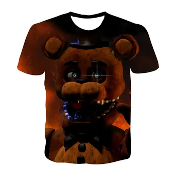 Sommeren Freddy Kids T-Shirt Fem Nætter 3D Printet Baby Dreng Animationsfilm Tøj, Street Fashion, Korte Ærmer FNAF Barn Shirts