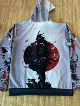 Tessffel Japan Samurai 3D Tatoveringer Trykt Nye herre Sweatshirt Harajuku Lynlås Hættetrøje Casual Unisex Jakke Pullover-Stil-1