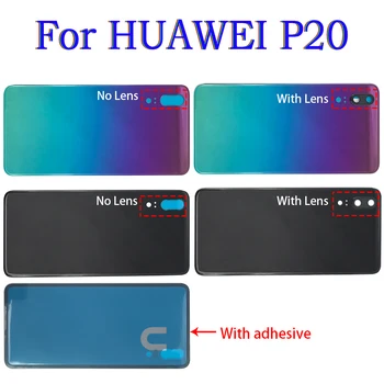 Tilbage Batteriet Dør Bageste Boliger Dække Sagen Med Kamera Glas Til Huawei P20