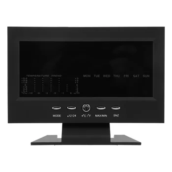 Vejret Ur Farve LCD-Skærm med Digital Visning Termometer Luftfugtighed Meter Trådløs Elektronisk Ur Alarm Kalender
