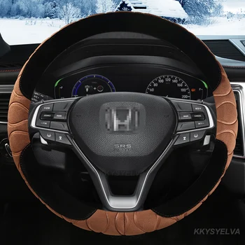 Vinteren Plys Rattet Dække Brugerdefineret Størrelse for Honda Civic CRV XRV OVERENSKOMST 2016 ~ 2021 10 Generation af Høj Kvalitet