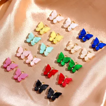 10stk/sæt 2020 Trendy Ny Farve Blanding af Butterfly Smykker Tilbehør til at Gøre DIY-Øreringe Halskæder Armbånd Anklet Smykker